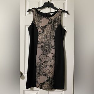 Reitmans Black & Tan Sleeveless Dress
